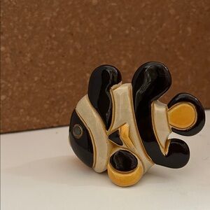 Mini Ceramic Fish Figurine clarkii clownfish